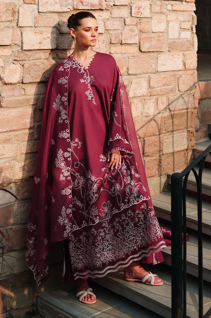 Cross Stitch | Eid Lawn Edit 26 | PLUM ESSENCE - by Libasekhas UK - Registered Vendor of : Cross Stitch - 100% Original Designer Dress