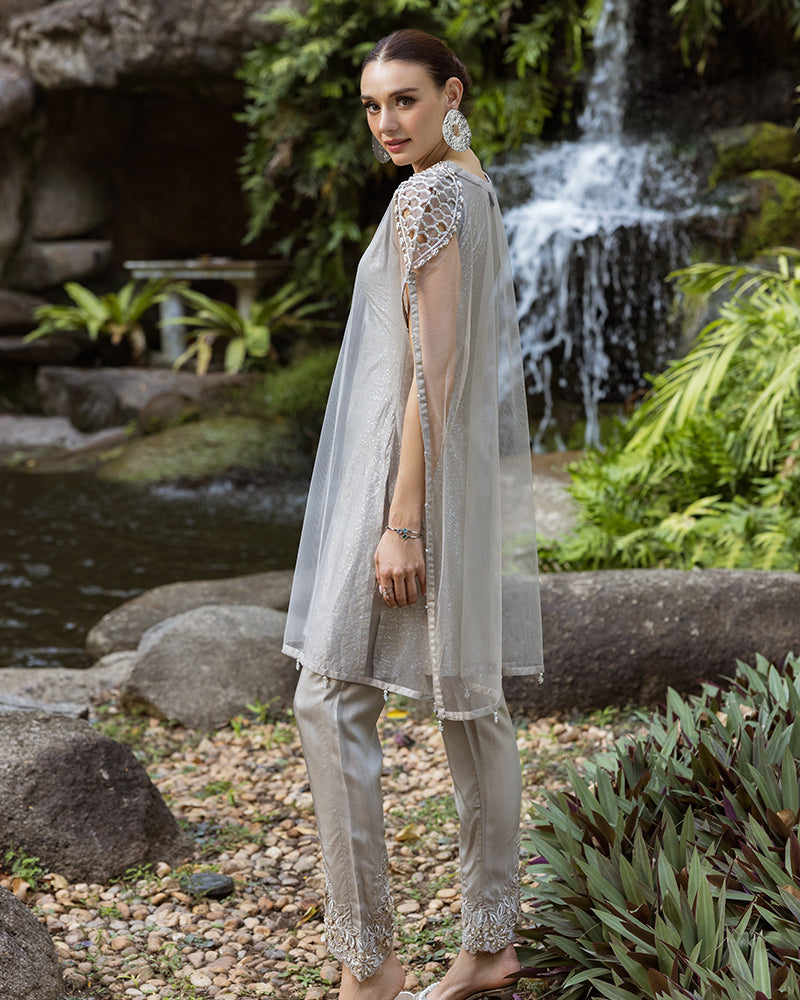 Ain | Cascade Party Wears | AN-103 - by - Libasekhas UK - Registered Vendor of : Ain - 100% Original Designer Dresss