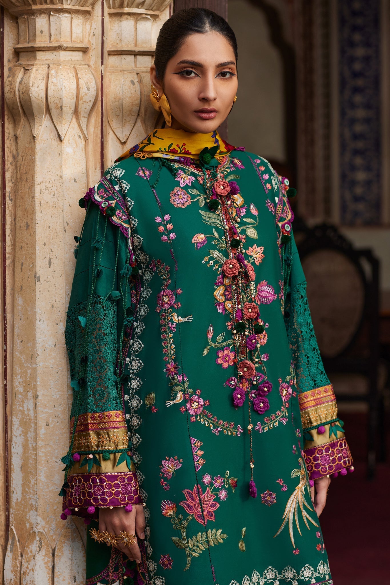 Elan | Luxury Lawn 25 | AURIELLE (EL25-06 A) - by - Libasekhas UK - Registered Vendor of : Elan - 100% Original Designer Dresss