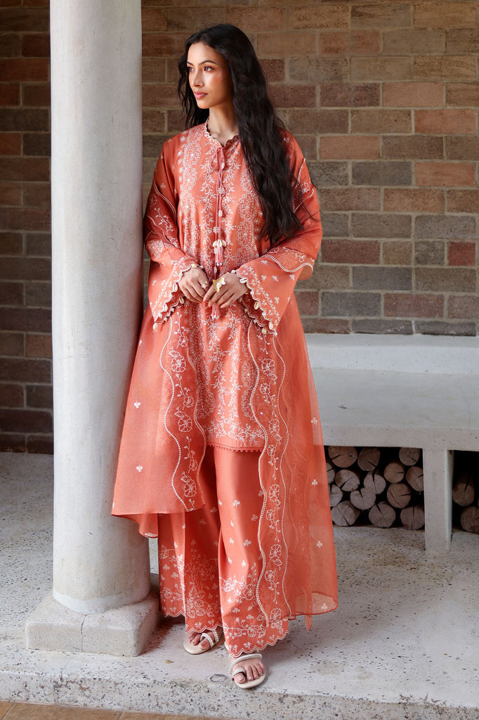 Cross Stitch | Eid Lawn Edit 26 |  AMBER MIST - by Libasekhas UK - Registered Vendor of : Cross Stitch - 100% Original Designer Dress