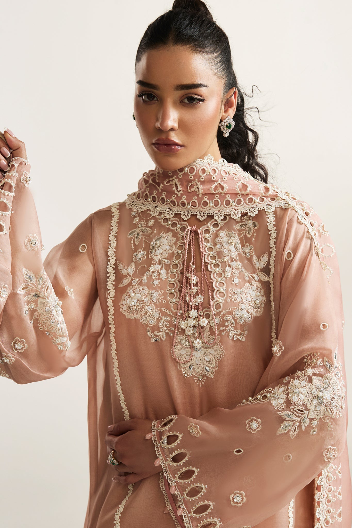 Elan I Vital Ornee I FLEUR DE ROSE (EV-21358) - by Libasekhas UK - Registered Vendor of : Elan - 100% Original Designer Dress