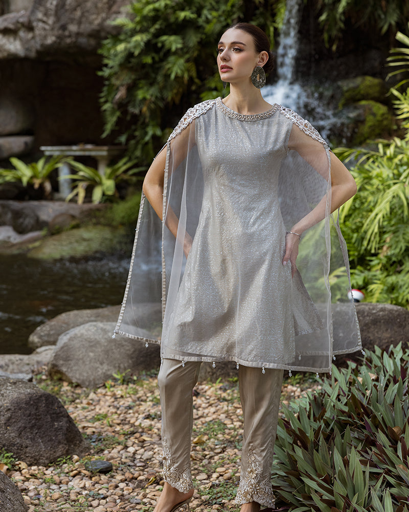 Ain | Cascade Party Wears | AN-103 - by - Libasekhas UK - Registered Vendor of : Ain - 100% Original Designer Dresss