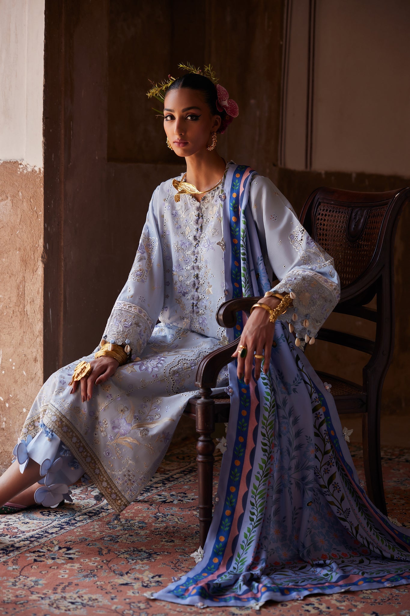 Elan | Luxury Lawn 25 | SERENE (EL25-01 B) - by - Libasekhas UK - Registered Vendor of : Elan - 100% Original Designer Dresss
