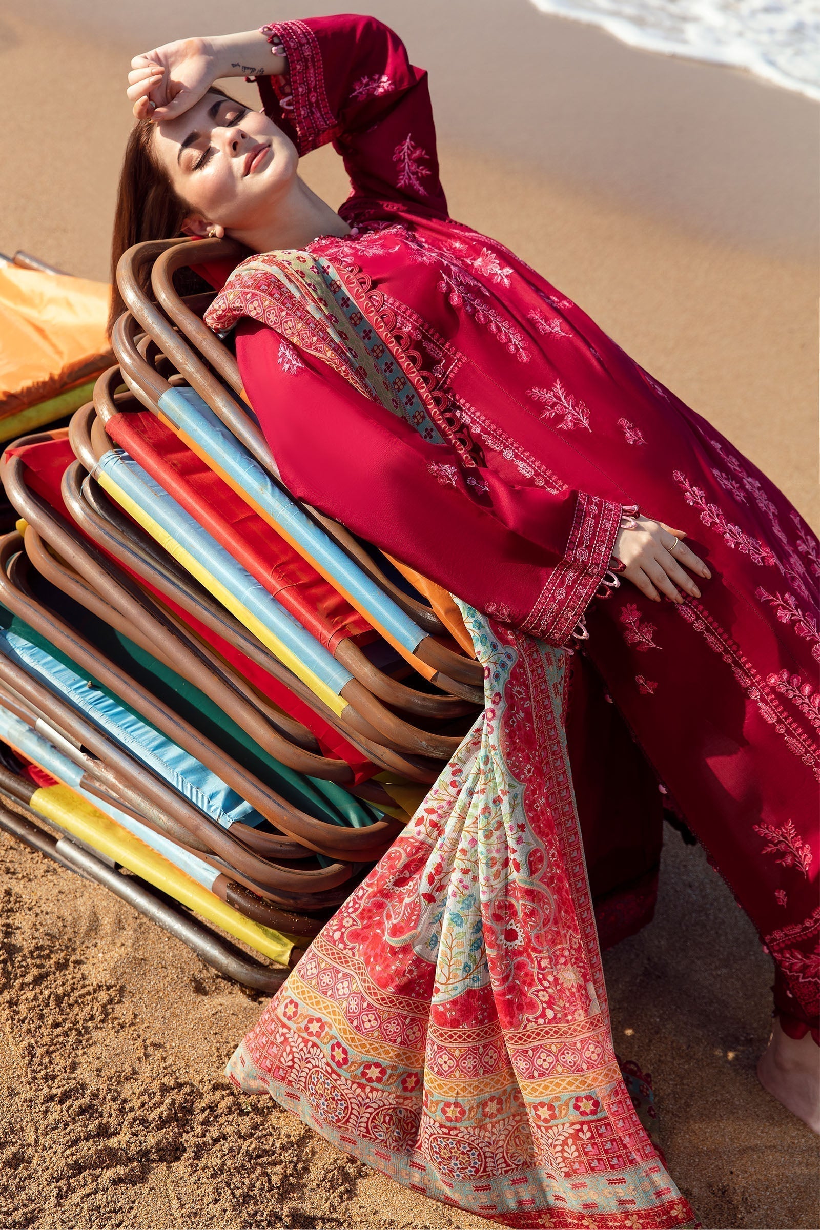 Zaha | Embroidered Lawn Collection | EIRA (ZL23-10 B) - by - Libasekhas UK - Registered Vendor of : Zaha - 100% Original Designer Dresss