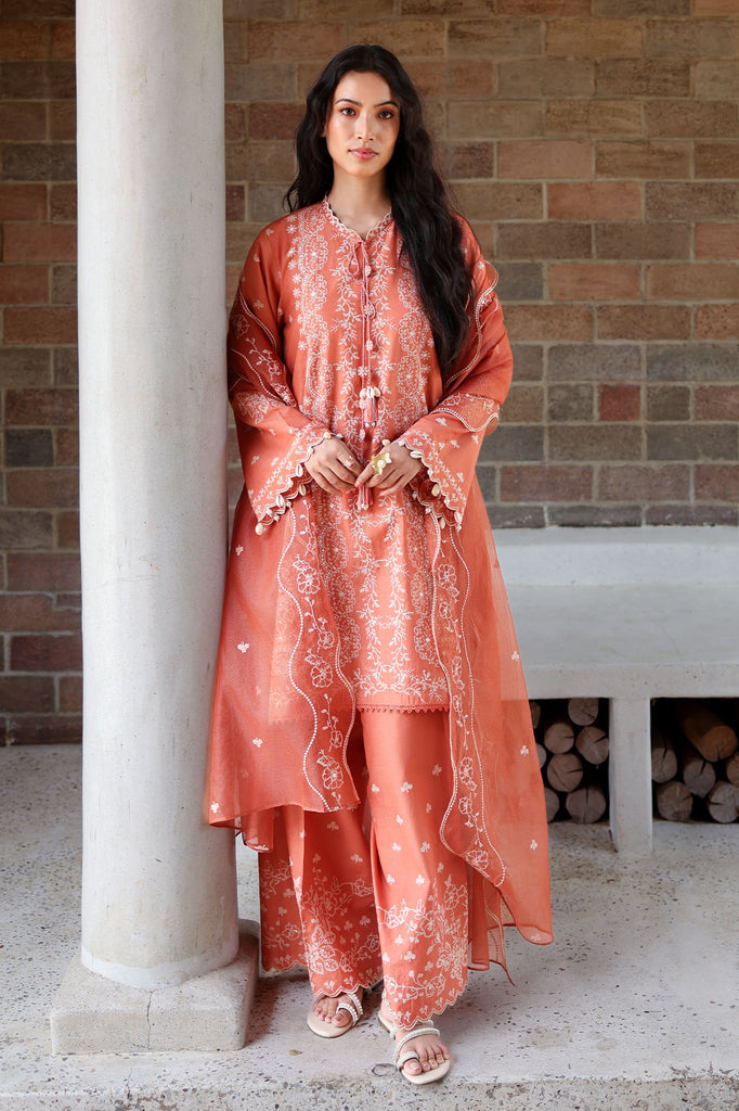 Cross Stitch | Eid Lawn Edit 26 |  AMBER MIST - by Libasekhas UK - Registered Vendor of : Cross Stitch - 100% Original Designer Dress