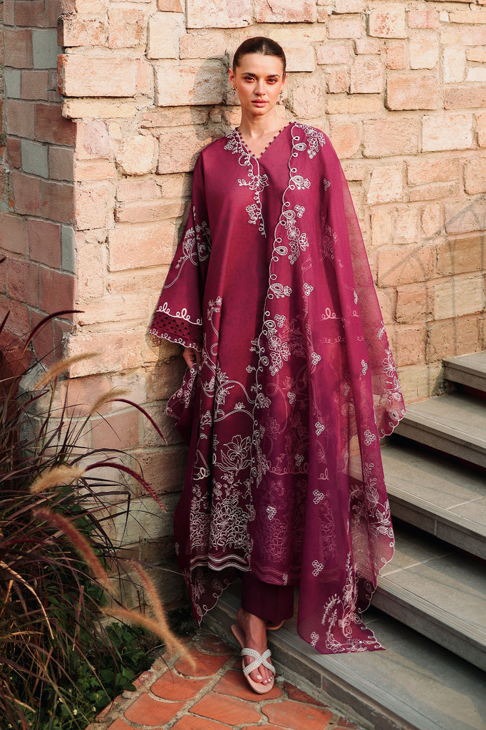 Cross Stitch | Eid Lawn Edit 26 | PLUM ESSENCE - by Libasekhas UK - Registered Vendor of : Cross Stitch - 100% Original Designer Dress