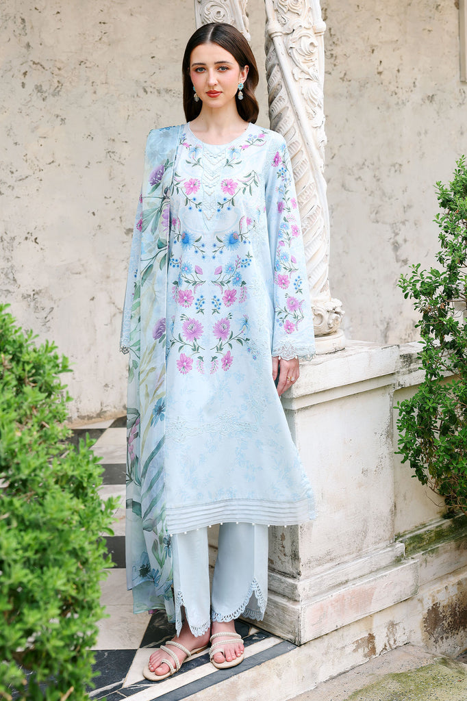 Cross Stitch | Eid Lawn Edit 26 | AQUA GLINT - by Libasekhas UK - Registered Vendor of : Cross Stitch - 100% Original Designer Dress