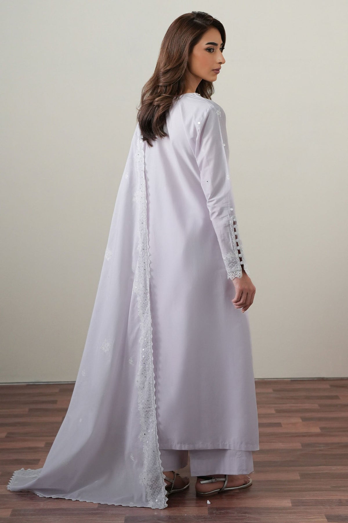 Cross S titch | Mahiri Embroidered Collection 26 |VIOLET DREAM - by Libasekhas UK - Registered Vendor of : Cross Stitch - 100% Original Designer Dress