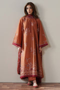 Cross Stitch | Mahiri Embroidered Collection 26 |SCARLET EMBER - by Libasekhas UK - Registered Vendor of : Cross Stitch - 100% Original Designer Dress