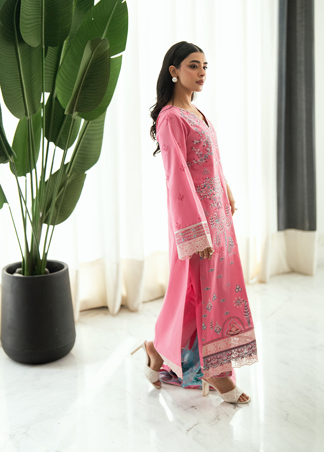 Sahane | Virelle The Lawn Edit | CG50007 Peony - by Libasekhas UK - Registered Vendor of : Sahane - 100% Original Designer Dress