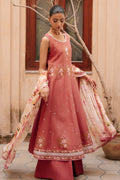 Cross Stitch | Mahiri Embroidered Collection 26 |ROSEATE WHISPER - by Libasekhas UK - Registered Vendor of : Cross Stitch - 100% Original Designer Dress