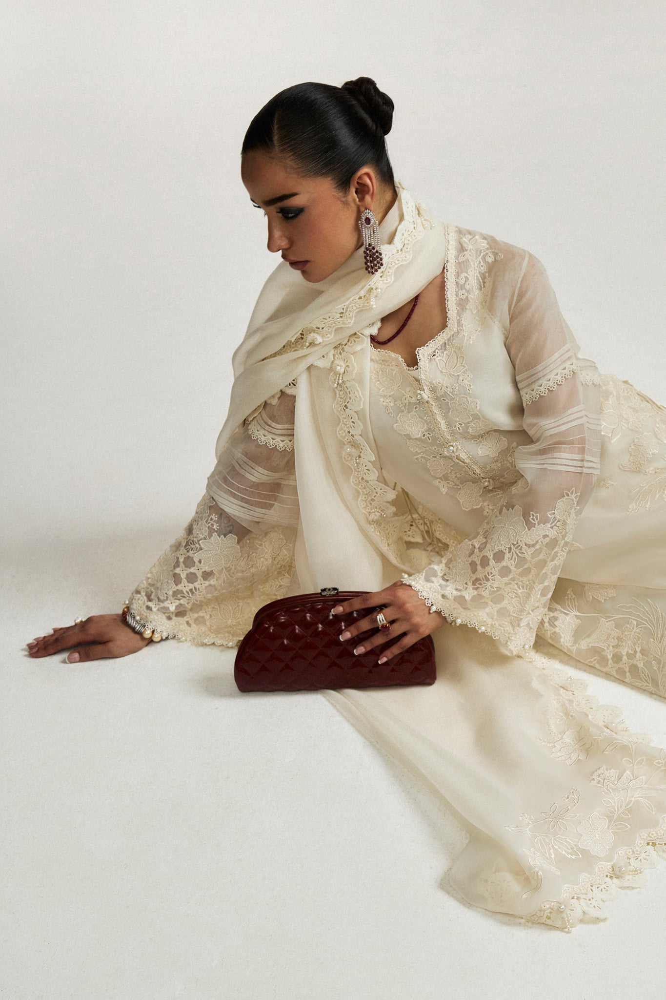 Elan I Vital Ornee I PERLE D'HIVER (EV-21353) - by Libasekhas UK - Registered Vendor of : Elan - 100% Original Designer Dress