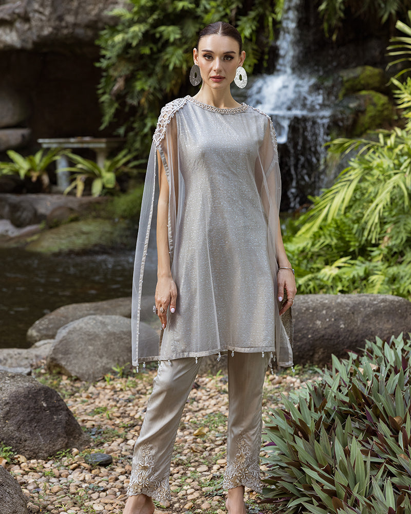 Ain | Cascade Party Wears | AN-103 - by - Libasekhas UK - Registered Vendor of : Ain - 100% Original Designer Dresss