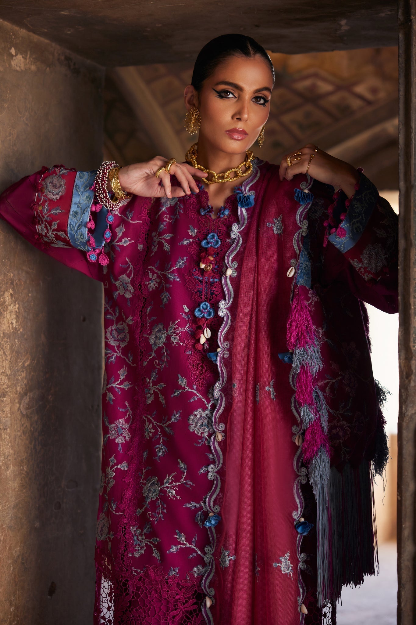Elan | Luxury Lawn 25 | OPHELIA (EL25-10 B) - by - Libasekhas UK - Registered Vendor of : Elan - 100% Original Designer Dresss