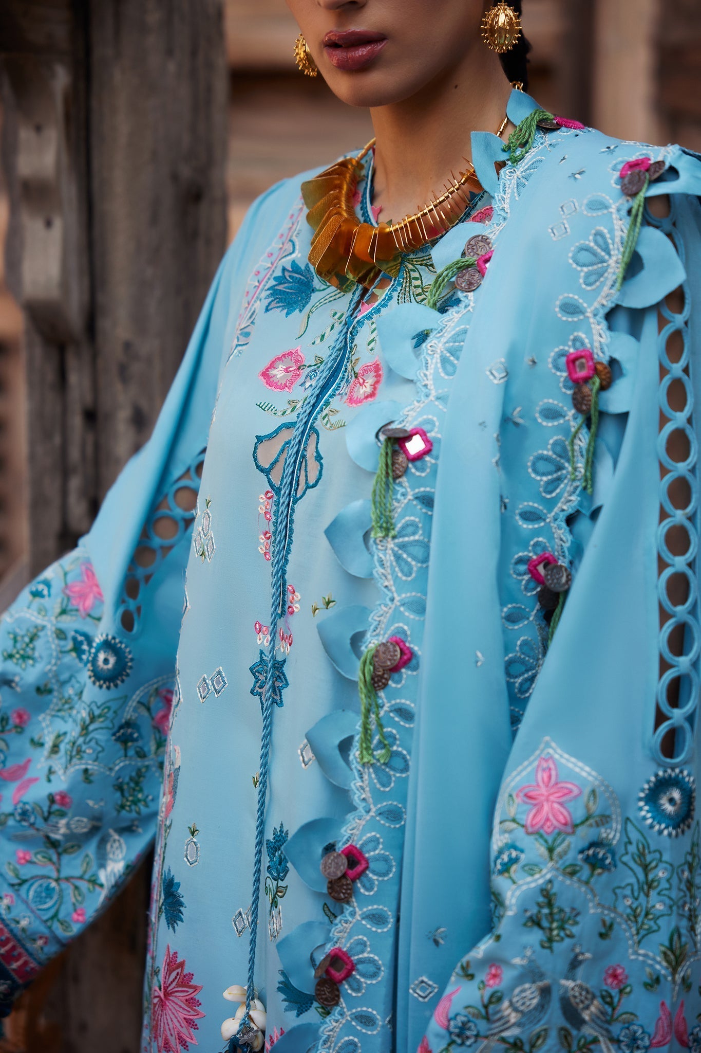 Elan | Luxury Lawn 25 | ISLA BLEU (EL25-11 A) - by - Libasekhas UK - Registered Vendor of : Elan - 100% Original Designer Dresss