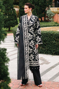 Cross Stitch | Eid Lawn Edit 26 |  OBSIDIAN BLOOM - by Libasekhas UK - Registered Vendor of : Cross Stitch - 100% Original Designer Dress