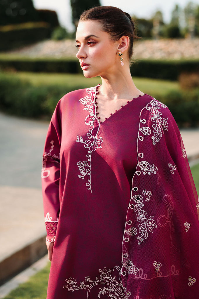 Cross Stitch | Eid Lawn Edit 26 | PLUM ESSENCE - by Libasekhas UK - Registered Vendor of : Cross Stitch - 100% Original Designer Dress