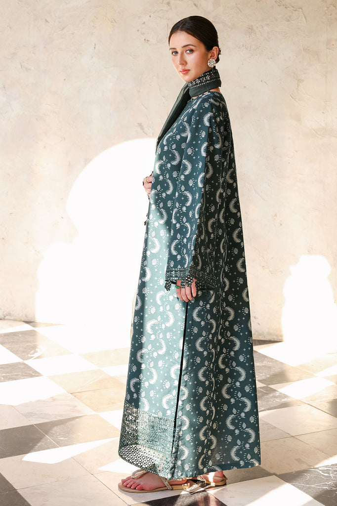 Cross Stitch | Eid Lawn Edit 26 |  TEAL SPRUCE - by Libasekhas UK - Registered Vendor of : Cross Stitch - 100% Original Designer Dress