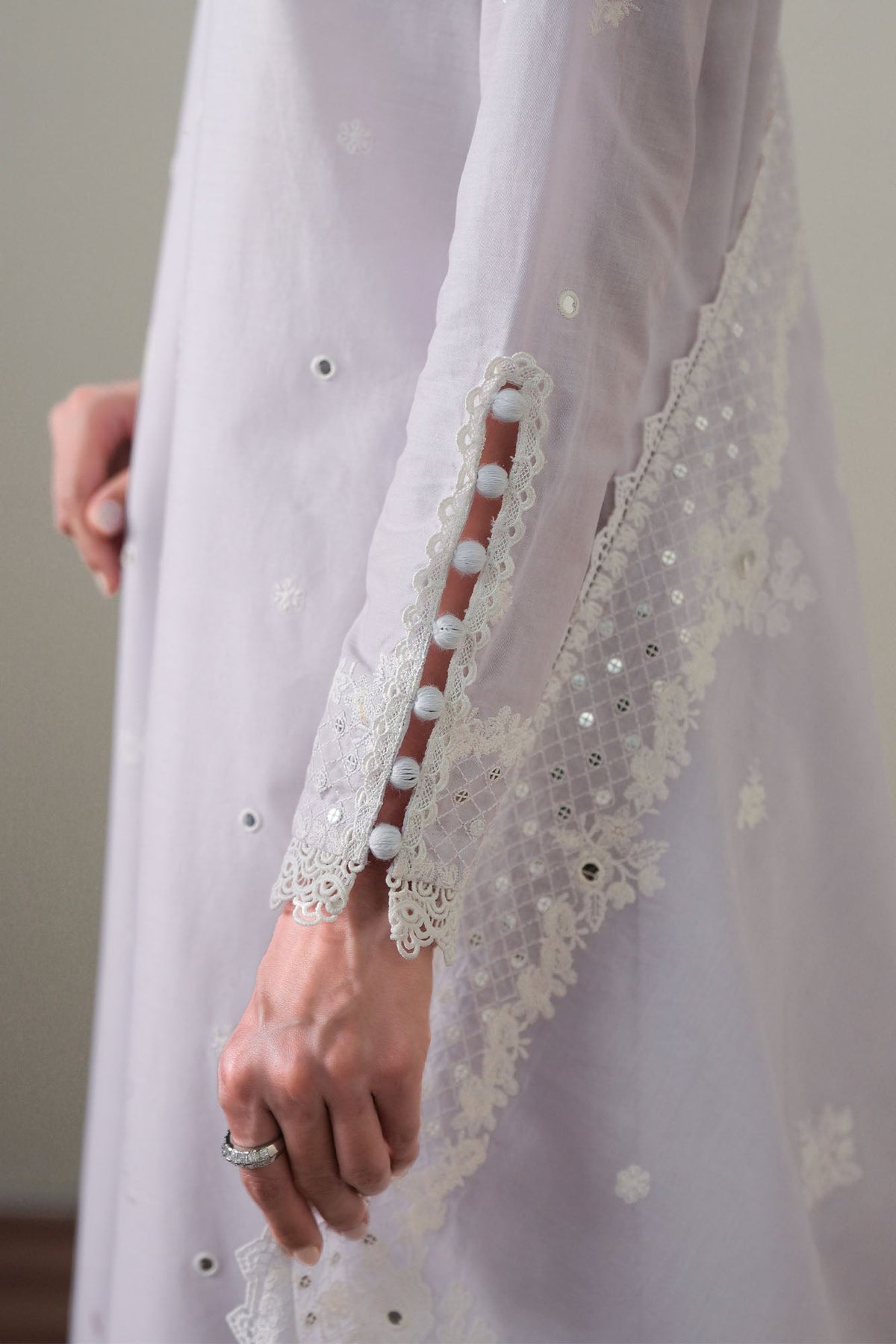 Cross S titch | Mahiri Embroidered Collection 26 |VIOLET DREAM - by Libasekhas UK - Registered Vendor of : Cross Stitch - 100% Original Designer Dress