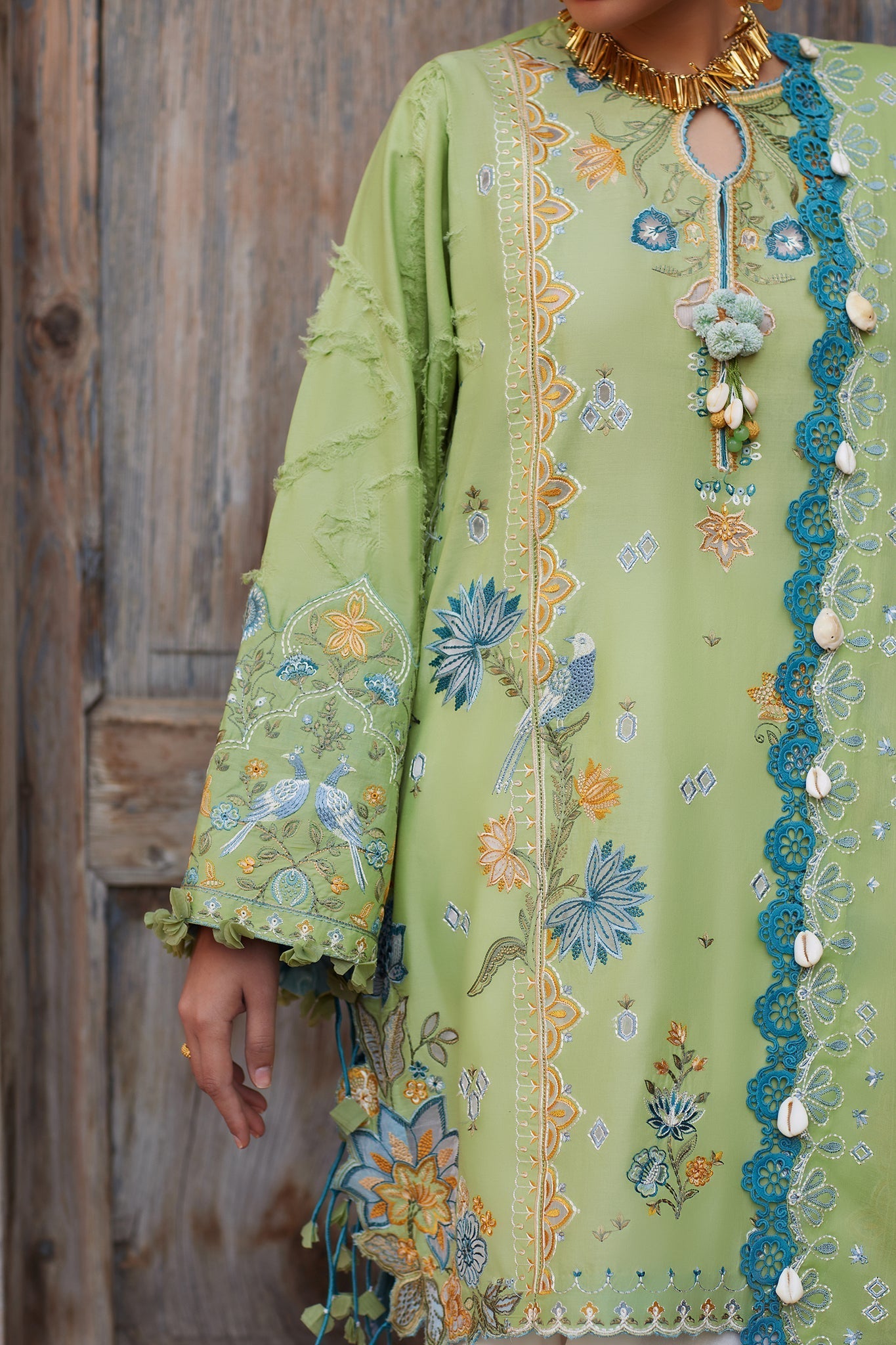 Elan | Luxury Lawn 25 | ISLA BLEU (EL25-11 B) - by - Libasekhas UK - Registered Vendor of : Elan - 100% Original Designer Dresss