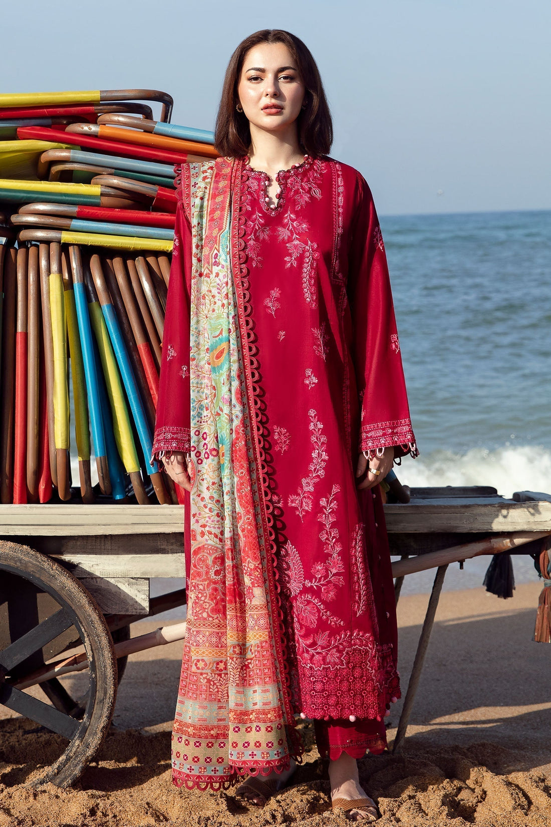 Zaha | Embroidered Lawn Collection | EIRA (ZL23-10 B) - by - Libasekhas UK - Registered Vendor of : Zaha - 100% Original Designer Dresss