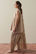 Cross Stitch | Mahiri Embroidered Collection 26 |DUSTY SAGE - by Libasekhas UK - Registered Vendor of : Cross Stitch - 100% Original Designer Dress