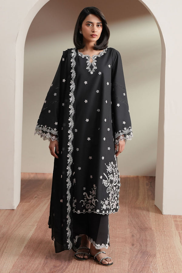Cross Stitch | Mahiri Embroidered Collection 26 | NOIR CANVAS - by Libasekhas UK - Registered Vendor of : Cross Stitch - 100% Original Designer Dress