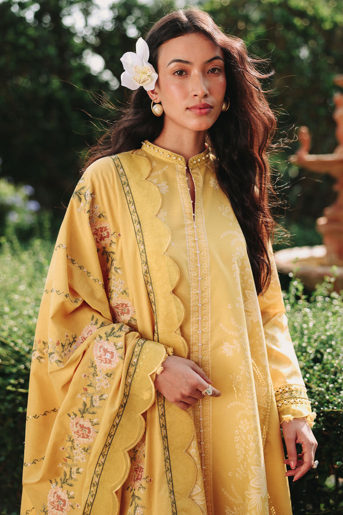 Cross Stitch | Eid Lawn Edit 26 | PETAL DRAPES - by Libasekhas UK - Registered Vendor of : Cross Stitch - 100% Original Designer Dress