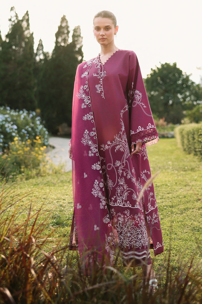 Cross Stitch | Eid Lawn Edit 26 | PLUM ESSENCE - by Libasekhas UK - Registered Vendor of : Cross Stitch - 100% Original Designer Dress