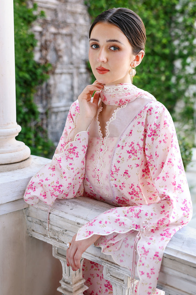 Cross Stitch | Eid Lawn Edit 26 | PEACH SPRINKLE - by Libasekhas UK - Registered Vendor of : Cross Stitch - 100% Original Designer Dress