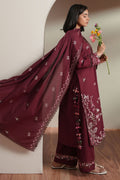 Cross Stitch | Mahiri Embroidered Collection 26 |CRIMSON - by Libasekhas UK - Registered Vendor of : Cross Stitch - 100% Original Designer Dress