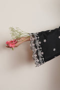 Cross Stitch | Mahiri Embroidered Collection 26 | NOIR CANVAS - by Libasekhas UK - Registered Vendor of : Cross Stitch - 100% Original Designer Dress