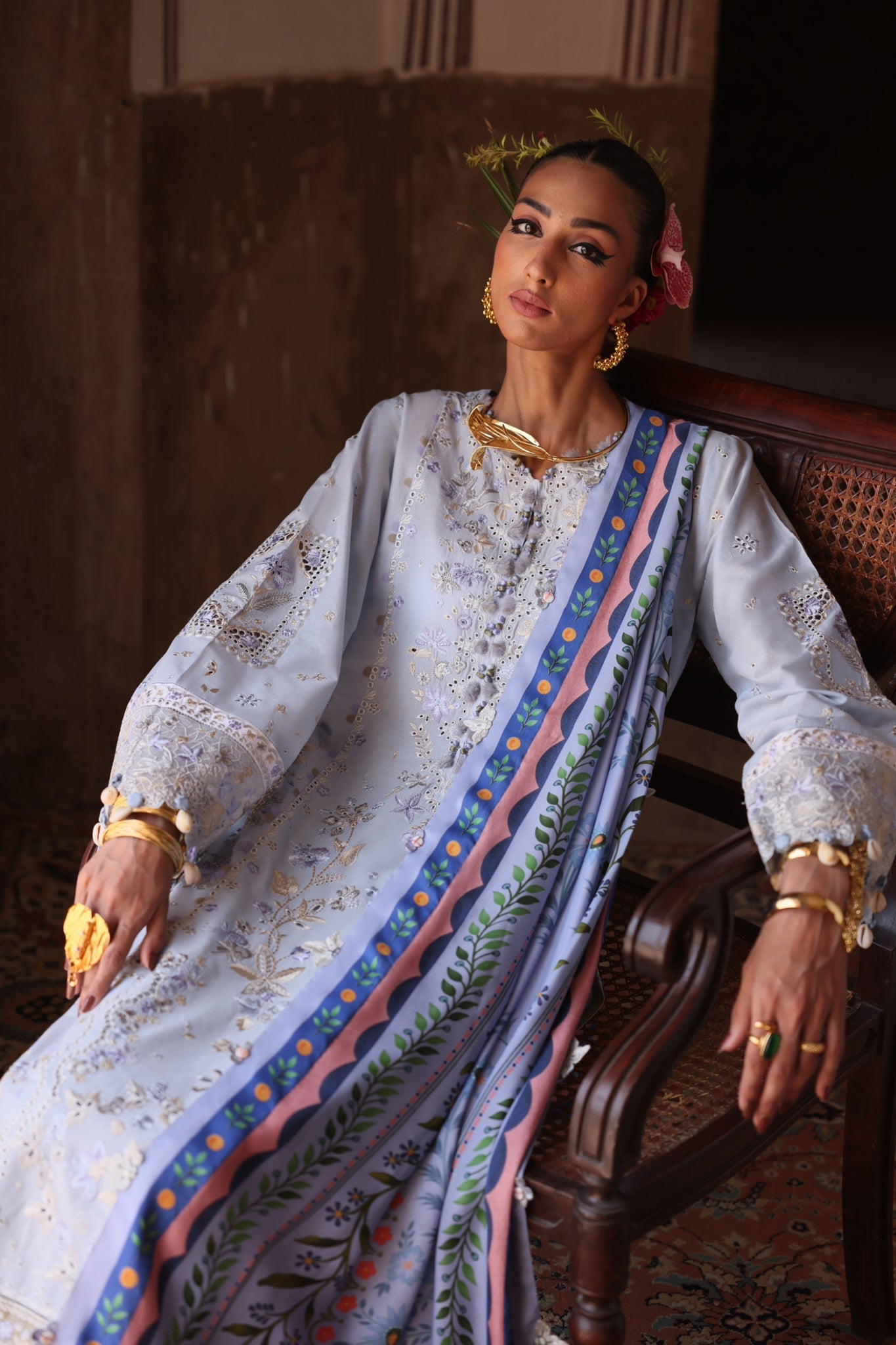 Elan | Luxury Lawn 25 | SERENE (EL25-01 B) - by - Libasekhas UK - Registered Vendor of : Elan - 100% Original Designer Dresss