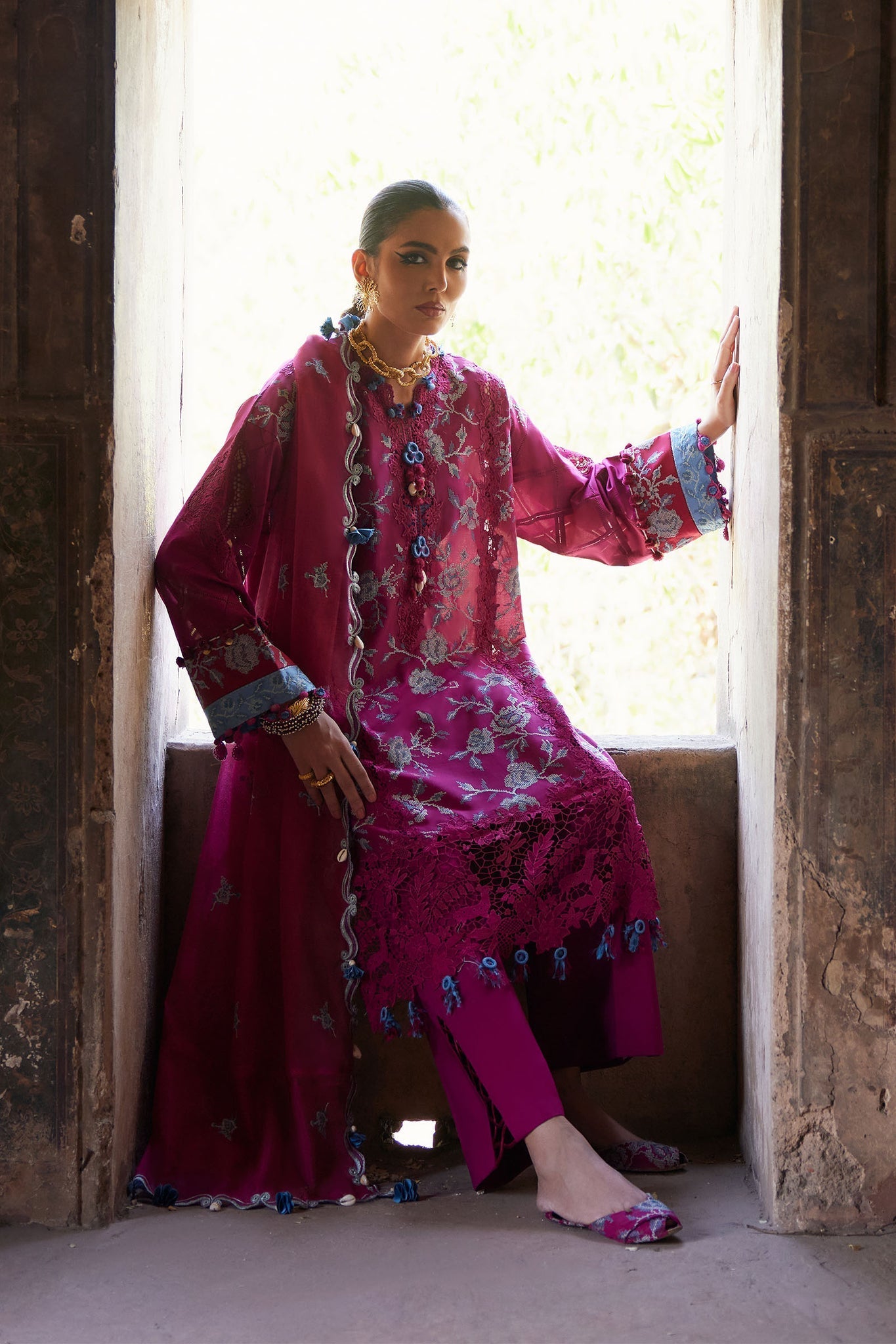 Elan | Luxury Lawn 25 | OPHELIA (EL25-10 B) - by - Libasekhas UK - Registered Vendor of : Elan - 100% Original Designer Dresss
