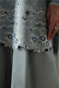 Cross Stitch | Mahiri Embroidered Collection 26 |AQUA SMOKE - by Libasekhas UK - Registered Vendor of : Cross Stitch - 100% Original Designer Dress