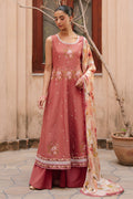 Cross Stitch | Mahiri Embroidered Collection 26 |ROSEATE WHISPER - by Libasekhas UK - Registered Vendor of : Cross Stitch - 100% Original Designer Dress