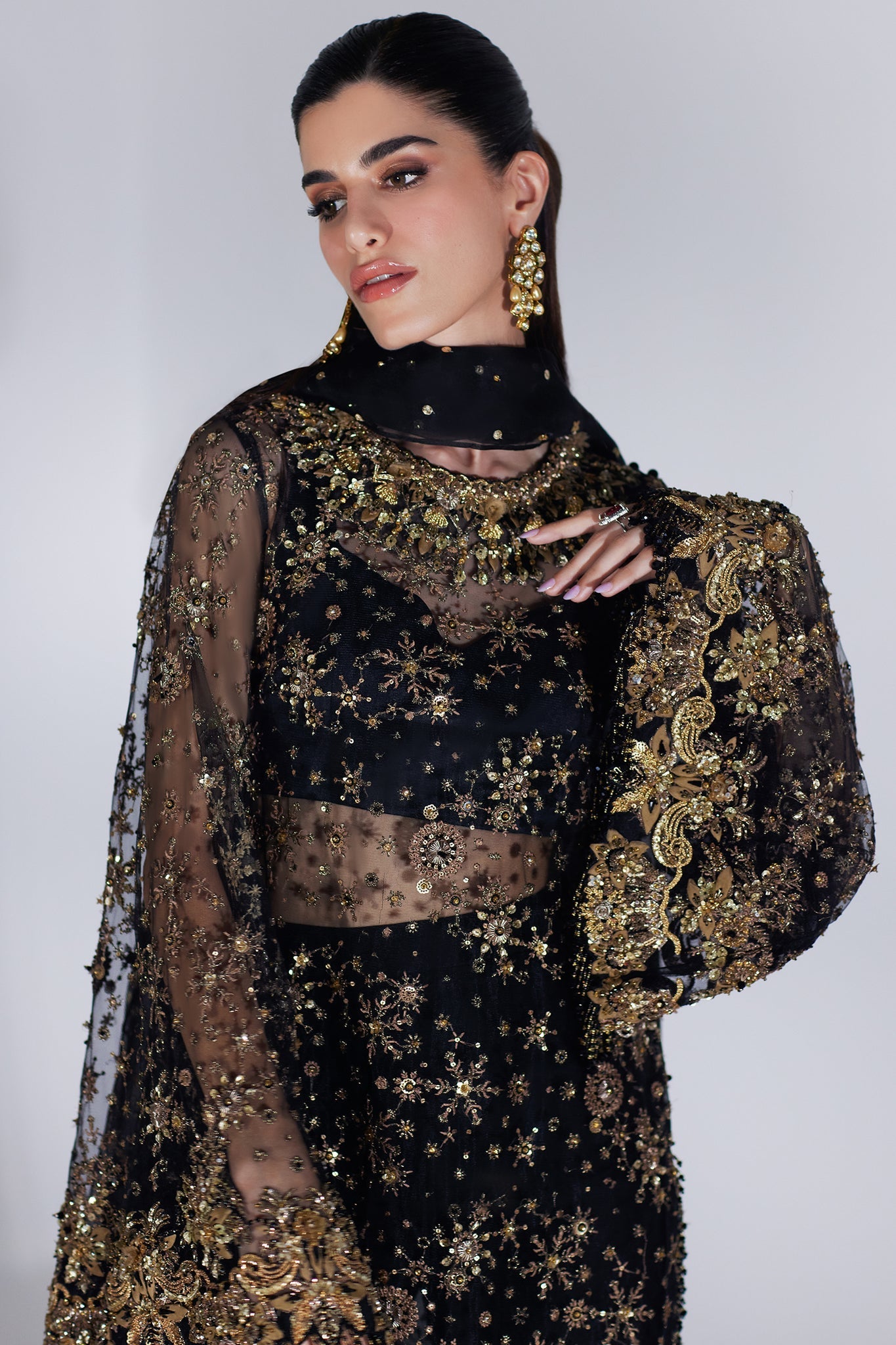 Elan | Luxury Wedding Wears | CASCADE D'ETOILES' (EP-21013) - by Libasekhas UK - Registered Vendor of : Elan - 100% Original Designer Dress