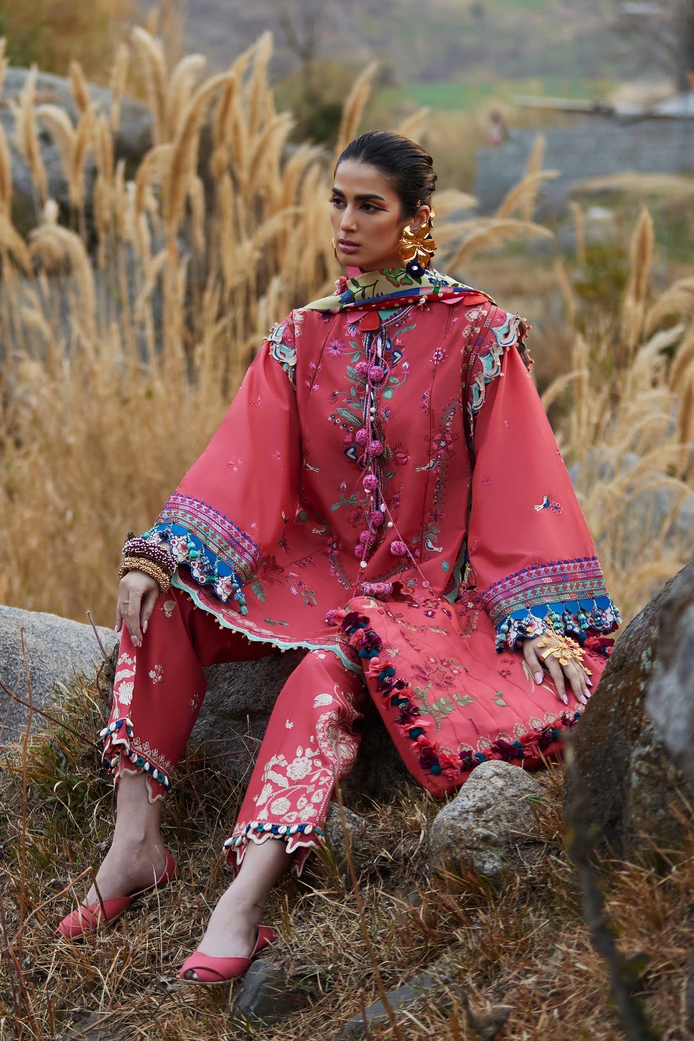 Elan | Luxury Lawn 25 | AURIELLE (EL25-06 B) - by - Libasekhas UK - Registered Vendor of : Elan - 100% Original Designer Dresss
