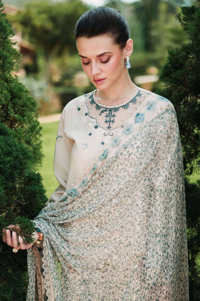 Cross Stitch | Eid Lawn Edit 26 | SUBTLE BEIGE - by Libasekhas UK - Registered Vendor of : Cross Stitch - 100% Original Designer Dress