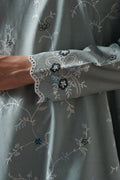 Cross Stitch | Mahiri Embroidered Collection 26 |AQUA SMOKE - by Libasekhas UK - Registered Vendor of : Cross Stitch - 100% Original Designer Dress