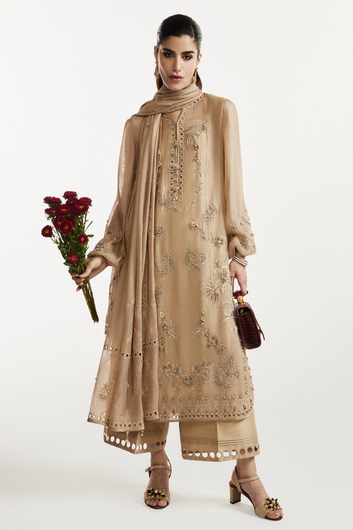 Elan I Vital Ornee I NUIT CELESTE (EV-21373) - by Libasekhas UK - Registered Vendor of : Elan - 100% Original Designer Dress
