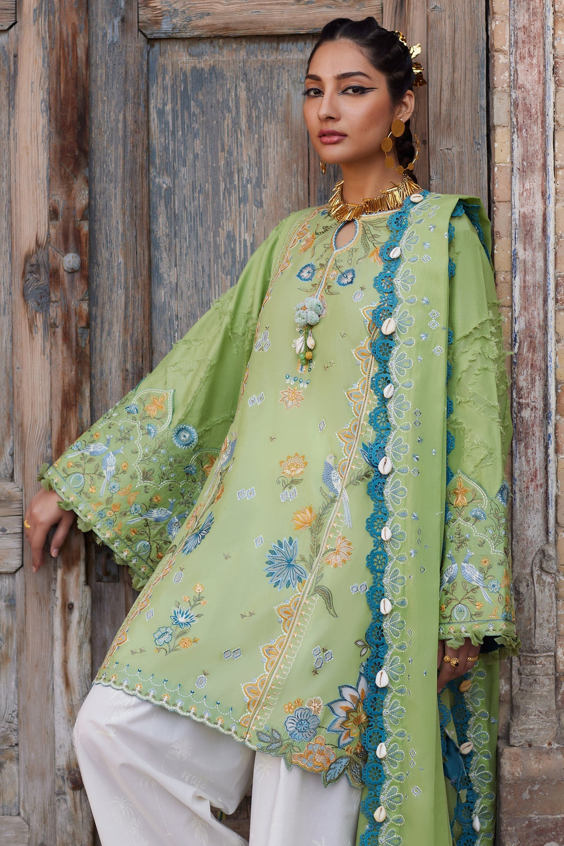 Elan | Luxury Lawn 25 | ISLA BLEU (EL25-11 B) - by - Libasekhas UK - Registered Vendor of : Elan - 100% Original Designer Dresss
