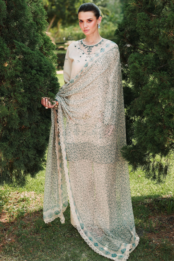 Cross Stitch | Eid Lawn Edit 26 | SUBTLE BEIGE - by Libasekhas UK - Registered Vendor of : Cross Stitch - 100% Original Designer Dress