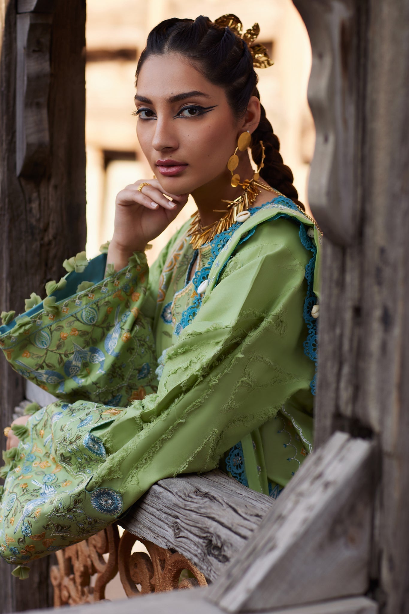 Elan | Luxury Lawn 25 | ISLA BLEU (EL25-11 B) - by - Libasekhas UK - Registered Vendor of : Elan - 100% Original Designer Dresss