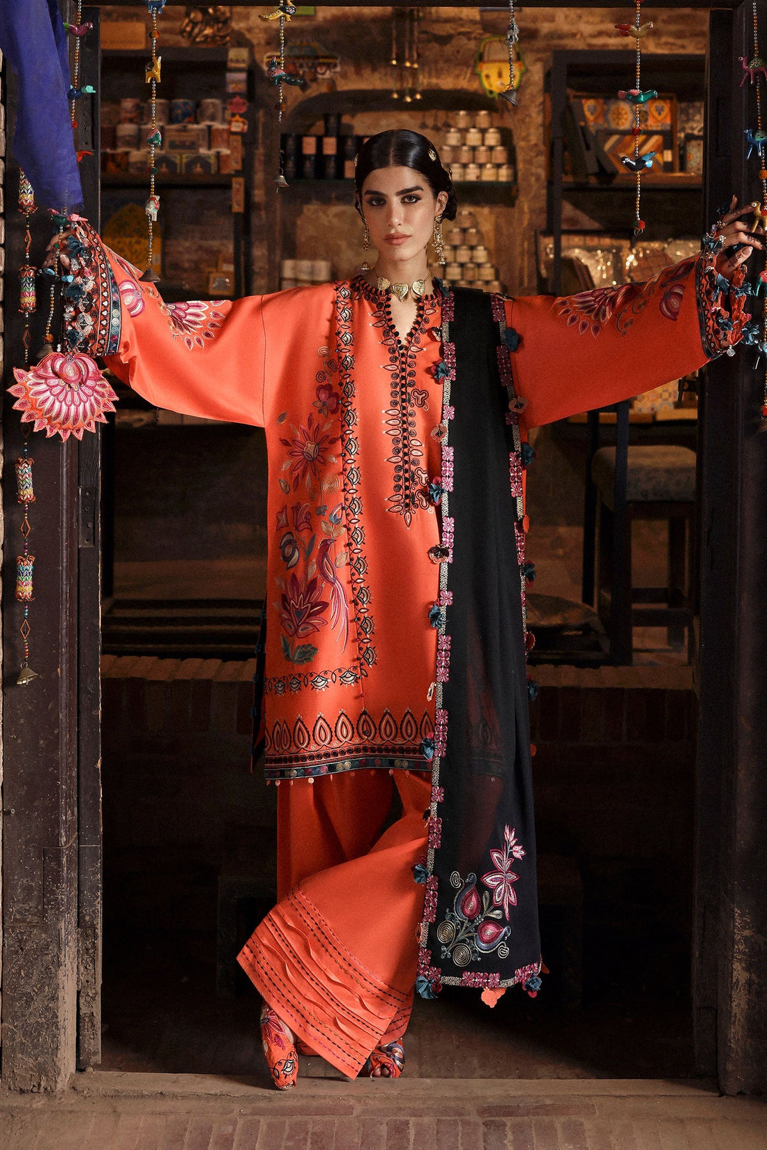 Zaha | Festive Lawn 25 | RANGREZ (ZF-25-06) - by - Libasekhas UK - Registered Vendor of : zaha - 100% Original Designer Dresss