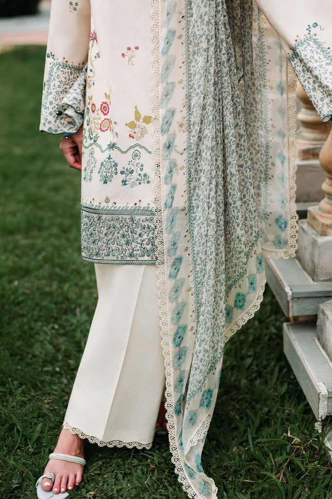Cross Stitch | Eid Lawn Edit 26 | SUBTLE BEIGE - by Libasekhas UK - Registered Vendor of : Cross Stitch - 100% Original Designer Dress
