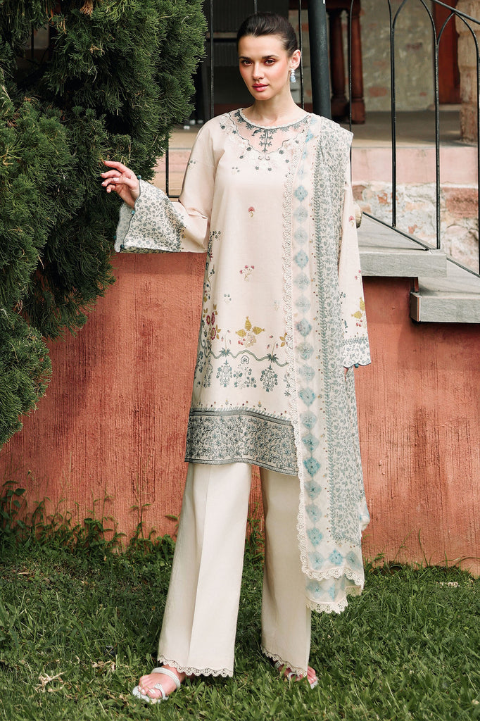 Cross Stitch | Eid Lawn Edit 26 | SUBTLE BEIGE - by Libasekhas UK - Registered Vendor of : Cross Stitch - 100% Original Designer Dress
