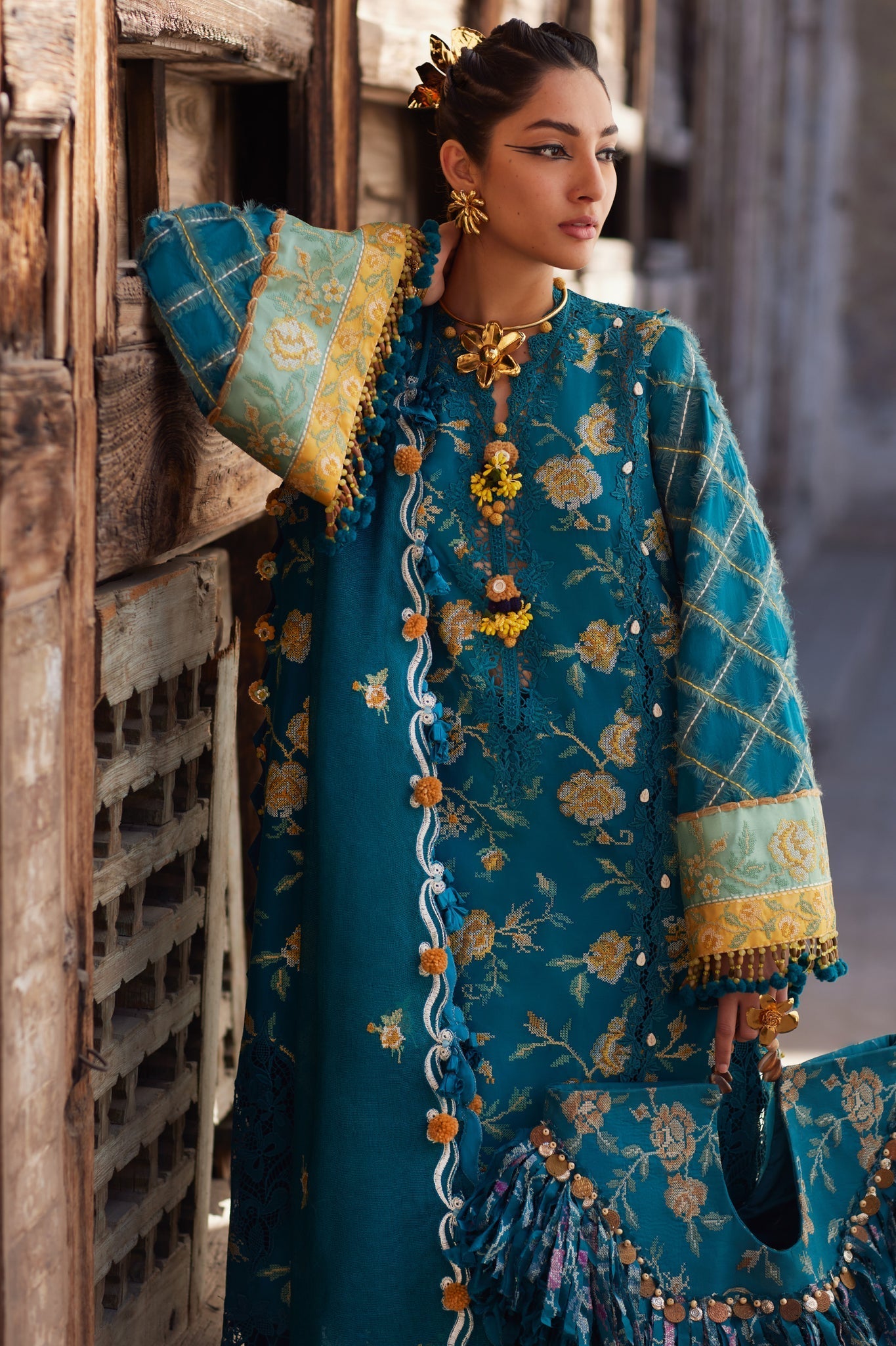 Elan | Luxury Lawn 25 | OPHELIA (EL25-10 A) - by - Libasekhas UK - Registered Vendor of : Elan - 100% Original Designer Dresss