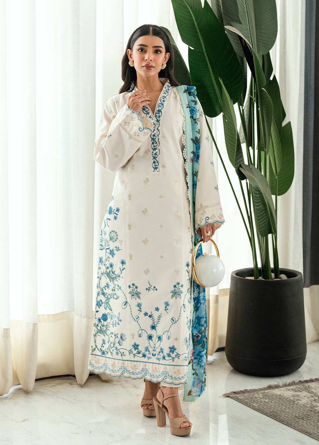 Sahane | Virelle The Lawn Edit | CG50004 Yvett - by Libasekhas UK - Registered Vendor of : Sahane - 100% Original Designer Dress