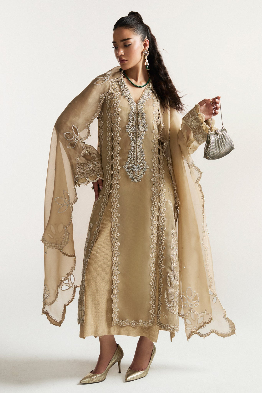 Elan I Vital Ornee I SOLEIL ELIXIR (EV-21372) - by Libasekhas UK - Registered Vendor of : Elan - 100% Original Designer Dress